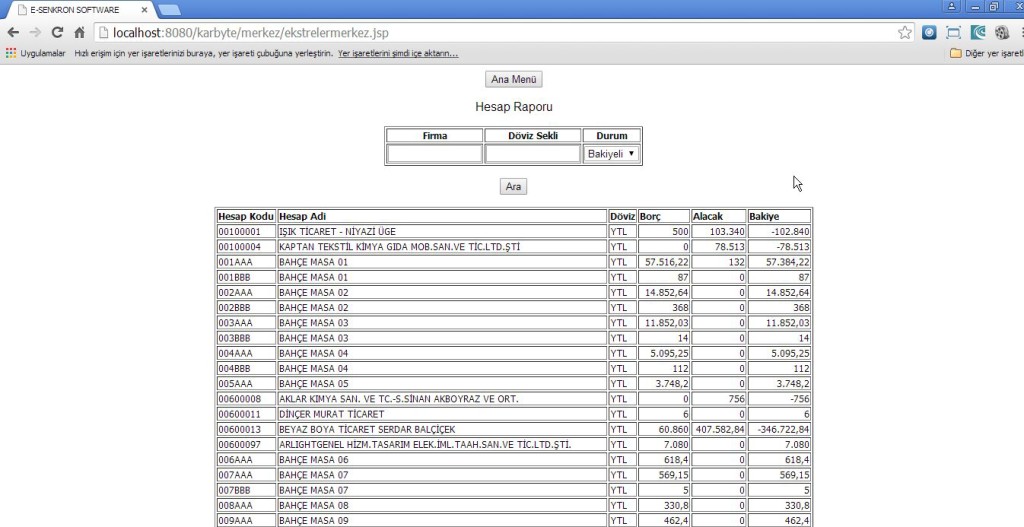 MobilOR - Example of Due & Debt Reporting