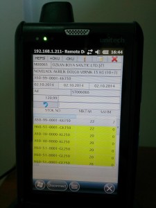 MobilOR - Handheld Terminal Counting Screen